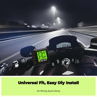 Tire Pressure Gauge, cordless Motorcycle TPMS, immediate alert, LCD Display, Waterproof, Two-Wheeler