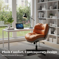 Upholstered rotate Stool Height Adjustable Office Chair for Bedroom, Teens