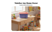 Stackable Box with Lid Visible Contents Clear Box with Colored Lid multi-functional