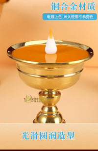 Tibetan Style Alloy LED Electronic Butter Lamp