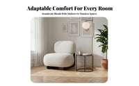 Teddy Armchair Wabi-Sabi ofsign Lounge Chair snug sturdy Wood Frame for Interior ofcorators, Adults, Bedroom, Living Room, Study