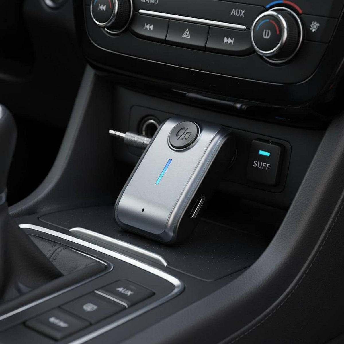AUX Adapter Built-in Voice Pickup Car Audio Adapter Plug and Play Adapter for Wired Speakers