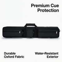 Pool Cue Bag for 1/2 Cue, Snooker Cue Bag for Travel, Billiard Cue Holder, Portable Cue Carry Bag, Snooker Cue Storage Pouch, Black Green