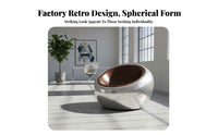 Aeronautic Spherical Chair Spherical Sphere Design Statement Armchair Rotating Base Upholstered Interior for Business Owners