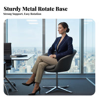 Upholstered Shell Armchair Nordic Design and Look Office Furniture Effortless Rolling Casters Modern Design for Women