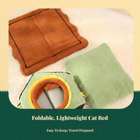 Cat Cave House, Warm Enclosed Bed, Removable Tent, Plush Den