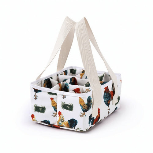 Egg Basket with 9 Pouches Padded Egg Collecting Basket Long-Lasting