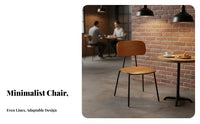 Armless Dining Chair Nordic Design Schoolhouse Chair Easy to Clean
