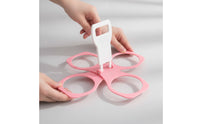 Reusable Drink Carrier with Handle Portable Foldable Drink Carrier Compact Cup Carrier Collapsible for Coffee Runs, Stadium, Festivals