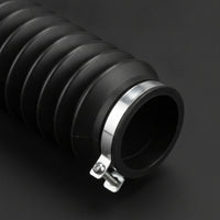 Motorcycle Front Fork Boot Rubber Fork Dust Boots with Clamps Guard Sleeves for Motorcyclists, Riders