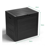 Resin Storage Box with Hinged Lid Long-Lasting Furniture Heavy-Duty for Patio