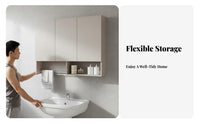 Washroom Wall Cabinet Waterproof Washroom Storage Cabinet Humidity-Resistant-Resistant Wall Mounted Storage Cupboard for Families, Adults, Balcony