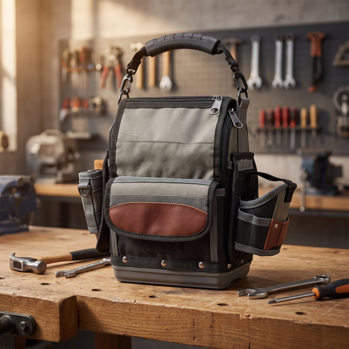 Handheld Tool Bag Zippered Tool Storage Bag for Technicians