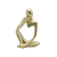 Hollow Abstract Human Figurine Compact Tabletop Sculpture Geometric Human Figure Sculpture Contemporary for Bookshelf, Office, Entryway