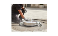 Commercial Grade Stainless Steel Rotary Floor Scrubber 4000 PSI 20 Inch Pressure Washer Surface Cleaner Splash-Clear Skirt for Driveway