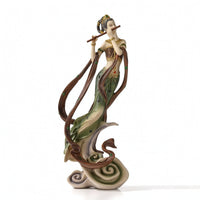 Flying Apsara Statue Ornate Decor Glossy for Desk