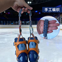 提鞋绳雪鞋挂钩轮滑鞋溜冰鞋手提扣神器单双板便携编织伞绳防丢带