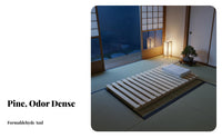 Solid Wood Construction Foldable Slatted Bed Base Noiseless Mattress Support Quiet Design Bedroom Furniture Moisture-Resistant for Renters, Students, Homeowners, Tatami Room, Dormitory, Apartment