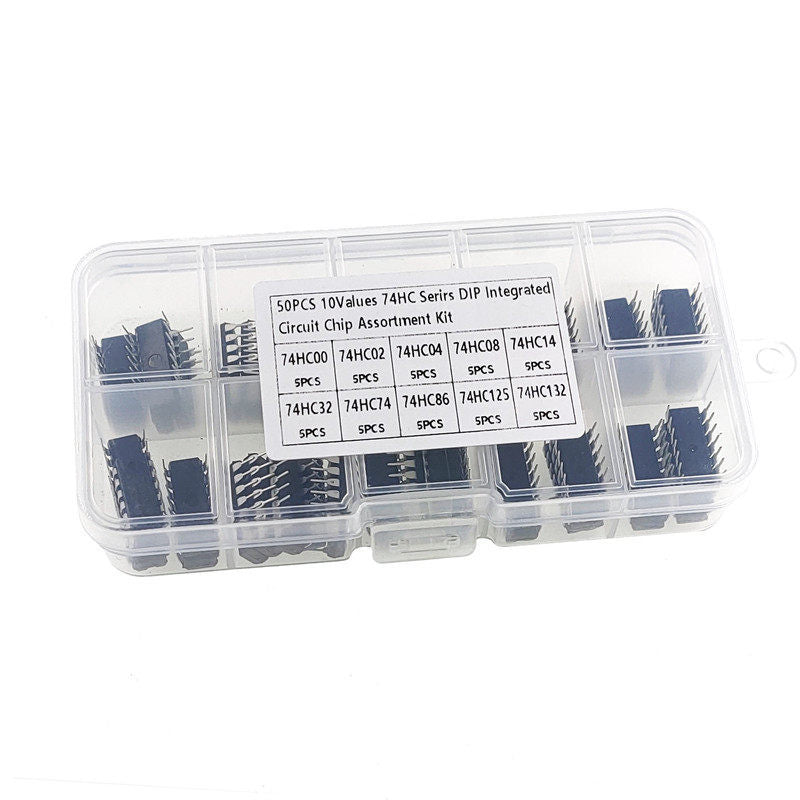 50PCS 10种74HC系列DIP集成电路IC芯片套件盒