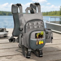 Adjustable Fishing Chest Pack Hands-Unrestricted Chest Bag with Harness Lightweight Breathable for Outdoor Adventures