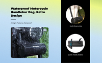 Waterproof handlebar bag for bikes
