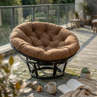 Hanging Swing Seat Cushion Soft Textile Round Hanging Basket Chair Cushion for Balcony, Living Room