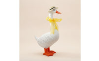 Goose Ornament with Hat Resin Garden Goose Statue Decorative Garden Statue for Gardeners, Homeowners, Yard, Patio, Flower Bed