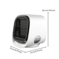 Mini Air Refrigerator Desktop Use USB Desk Fan Rounded Rectangular Home Appliance