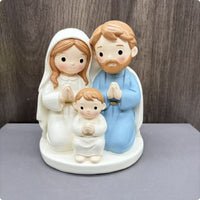 Resin Holy Family Ornament Hand Painted Home Decoration Handmade for Indoor