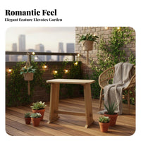 Heart Cutout Pedestal Distressed Finish Plant Stand long-lasting Construction