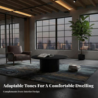 2 Pieces Round Nesting Table Set Minimalist Design Living Room Furniture Snug Design Non-Slip Feet for Renters, Office, Bedroom