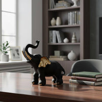Good Luck Elephant Figurine Meticulous Craftsmanship for Living Room, Office