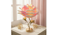 Decorative Floral Table Lamp Ambient Flower Table Lamp Romantic Floral Desk Light Sculptural for Bedroom, Living Room, Reading Nook
