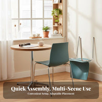 Stackable Molded Plastic Seat Nordic Modern Design Armless Shell Chair Space-Saving Lightweight for Apartment Dwellers