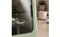 Sliding Door Cup Cabinet Countertop Tumbler Storage Rack Opaque Body