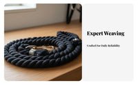 Braided Cotton Lead Rope Wear-Resistant Horse Lead with Brass Snap Sturdy Duty Equestrian Rope Comfortable Grip for Stable, Farm