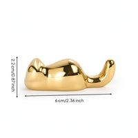 Brass Pen Rest Mirror-Polished Brass Brush Rest Compact for Office, Collectors