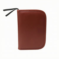 Leather-Like Golf Storage Pouch Zip-Around Golf Pouch with Wrist Strap Slim Portable Storage Bag Structured for Golfers