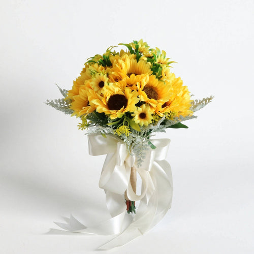 Artificial Bouquet Lifelike Silk Wedding Flowers Handmade Floral Arrangement Easy to Carry Suitable for Bridal Ceremonies Photo Shoots Home Decoration 25cmx35cm