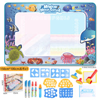 Magic Water Drawing Mat for Kids, Reusable Water Painting Board, Colorful Doodle Mat