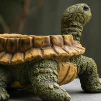 Turtle Planter Resin Planter with Shell Cavity Functional for Plant Lovers