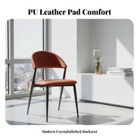 Upholstered Shell Chair Nordic Appearance Accent Furniture Light Luxury Stylish Easy Assembly for Homeowners, Kitchen