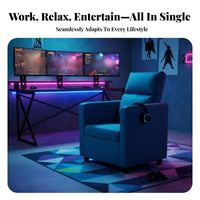 Minimalist design Reclining Gaming Chair Ergonomic Design Computer Seat Highspine Support Office Furniture Headrest Pillow for Students, video game enthusiasts, Remote Workers, Study Room, Dormitory, Bedroom