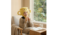 Fuzzy Hat with Handles Soft Trophy Hat Lightweight Headwear for Partygoers