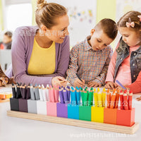 Rainbow Wooden Creative Pencil Holder and Desk Organizer