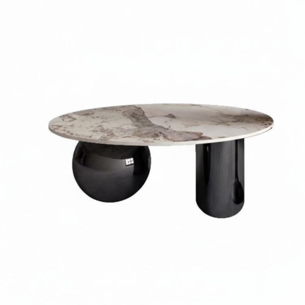 2 Pieces Light Luxury Two-Piece circular table Set Modern design Household Furniture Italian Inspired Space-Saving for Interior Designers, Apartment Dwellers, Homeowners, Living Room, Small Spaces, Hotel Lobby, Lounge Area
