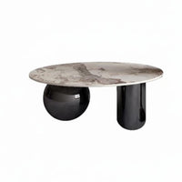 2 Pieces Light Luxury Two-Piece circular table Set Modern design Household Furniture Italian Inspired Space-Saving for Interior Designers, Apartment Dwellers, Homeowners, Living Room, Small Spaces, Hotel Lobby, Lounge Area