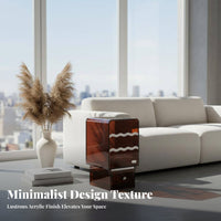 two-levellevel Narrow Stand Space-Saving Nightstand Minimalist Design for Living Room