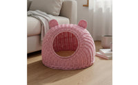Woven Feline Bed Washable Straw Pet House Reusable for Patio, Cats
