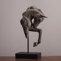 American Style Antique General Horse Head Resin Ornament for Home Decor